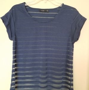 Striped sheer tee